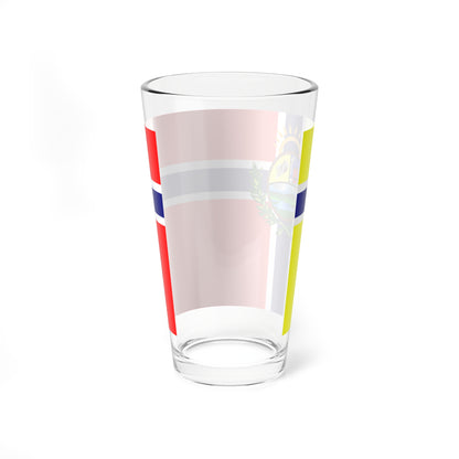 Bandera del Municipio Sucre de el estado Aragua (Venezuela) Pint Glass 16oz