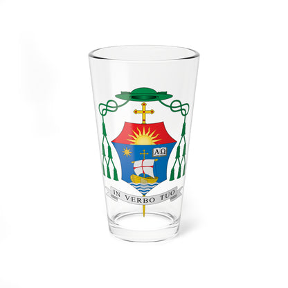 Escudo de Agnaldo Temóteo da Silveira (Spain) (Coat of Arms) Pint Glass 16oz