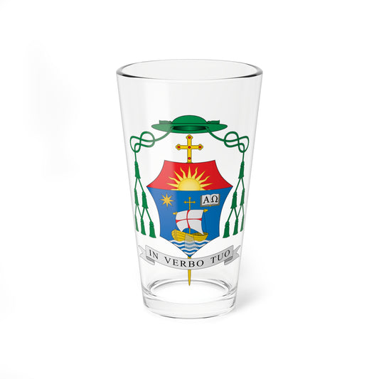 Escudo de Agnaldo Temóteo da Silveira (Spain) (Coat of Arms) Pint Glass 16oz