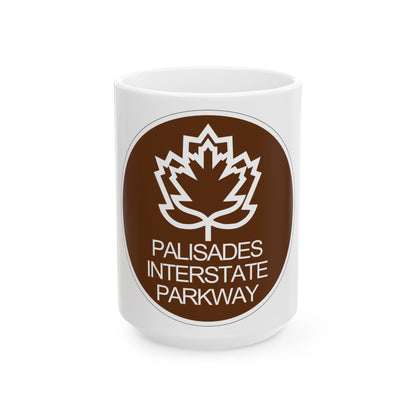 Palisades Interstate Pkwy (New York) (Road Sign) White Coffee Mug
