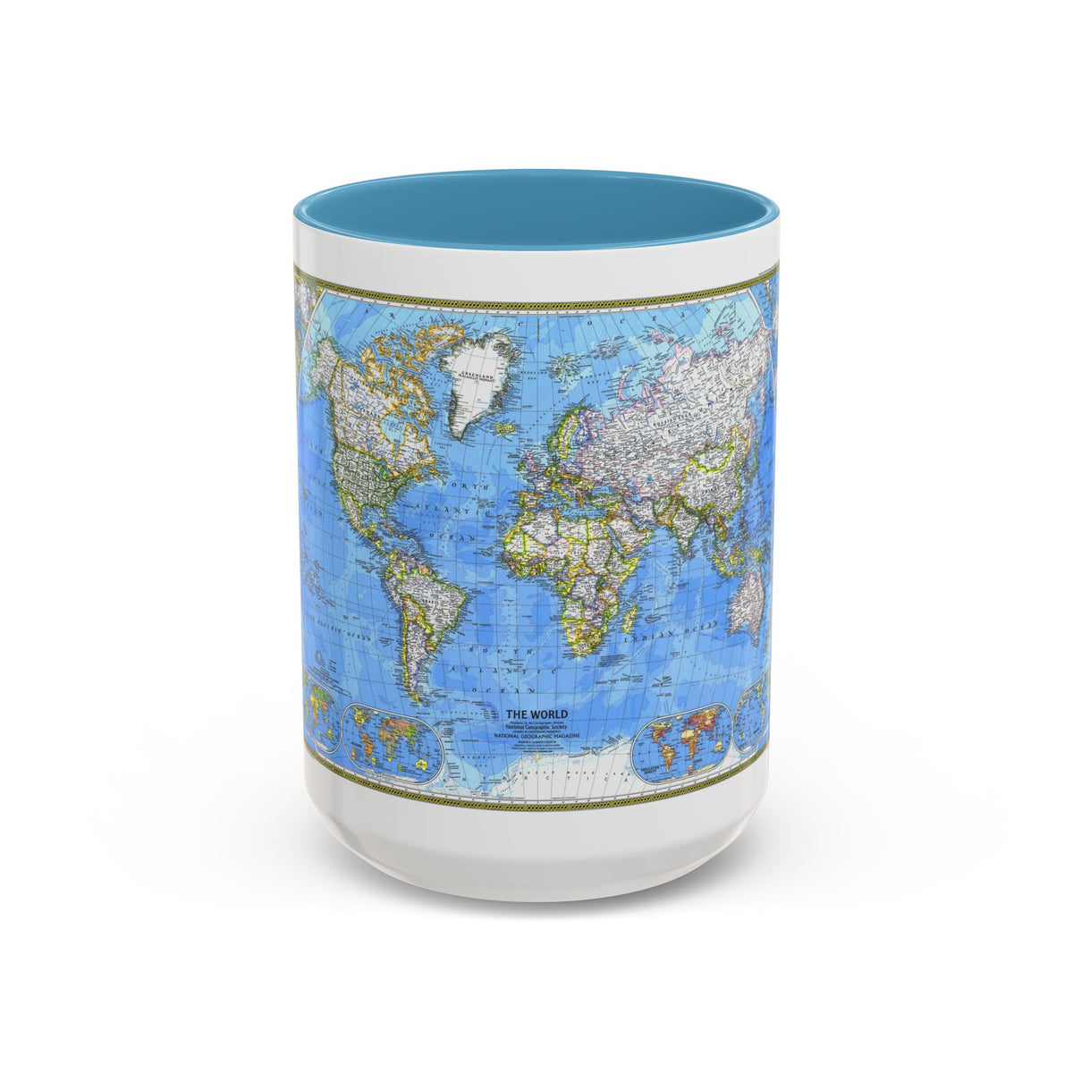 World Map (1981) (Map) Accent Coffee Mug
