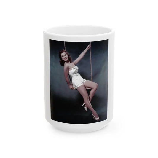 Debra Paget #17 1 (Vintage Female Icon) White Coffee Mug-15oz-Go Mug Yourself