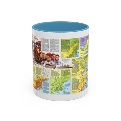 USA - New England 2 (1987) (Map) Accent Coffee Mug