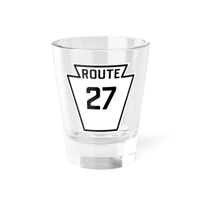 PA-27 1926 (Pennsylvania) (Road Sign) Shot Glass 1.5oz