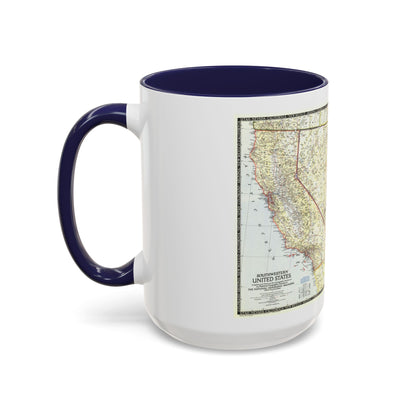 USA - Southwestern (1948) (Map) Accent Coffee Mug