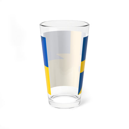 Flag of Sweden and Ukraine (Sweden) Pint Glass 16oz