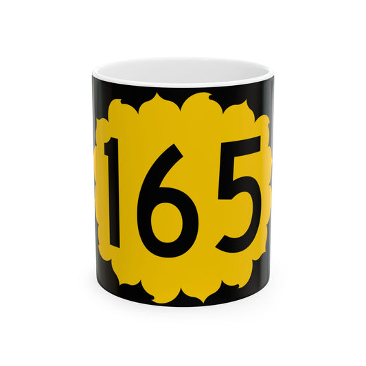 K-165 (Kansas) (Road Sign) White Coffee Mug