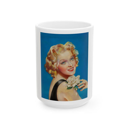 Alice Fay, movie magazine cover, c. 1930s - White Coffee Mug-15oz-Go Mug Yourself