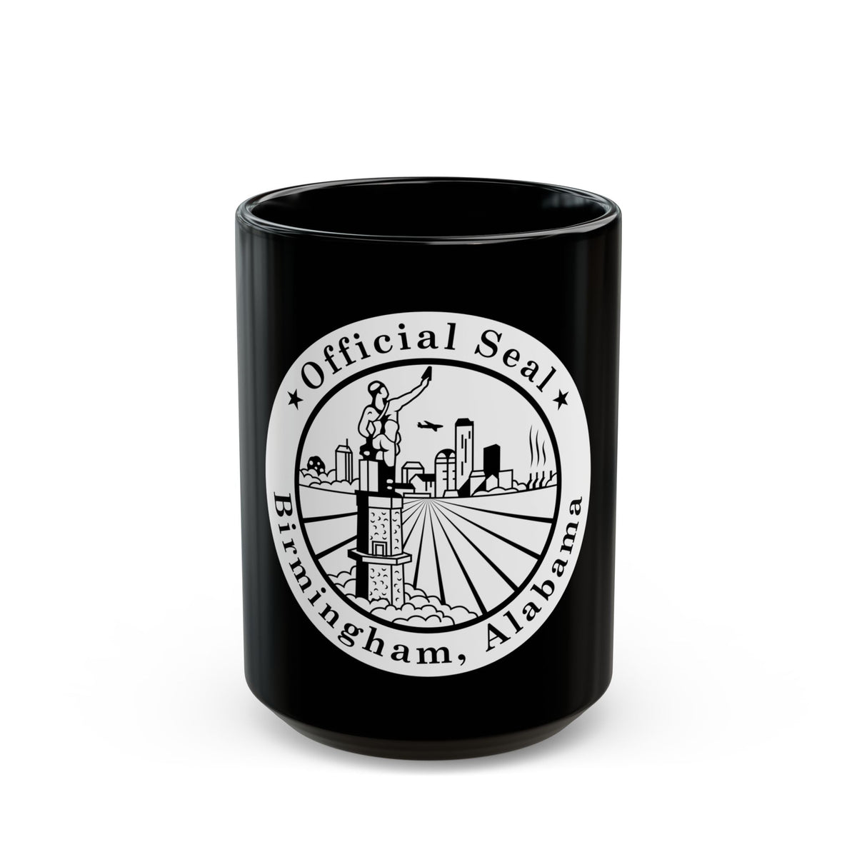 Seal of Birmingham Alabama - Black Coffee Mug