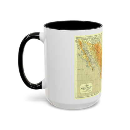 Central America & Mexico (1914) (Map) Accent Coffee Mug