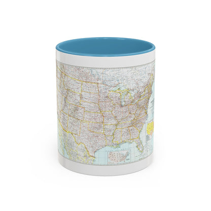 USA - The United States (1940) (Map) Accent Coffee Mug