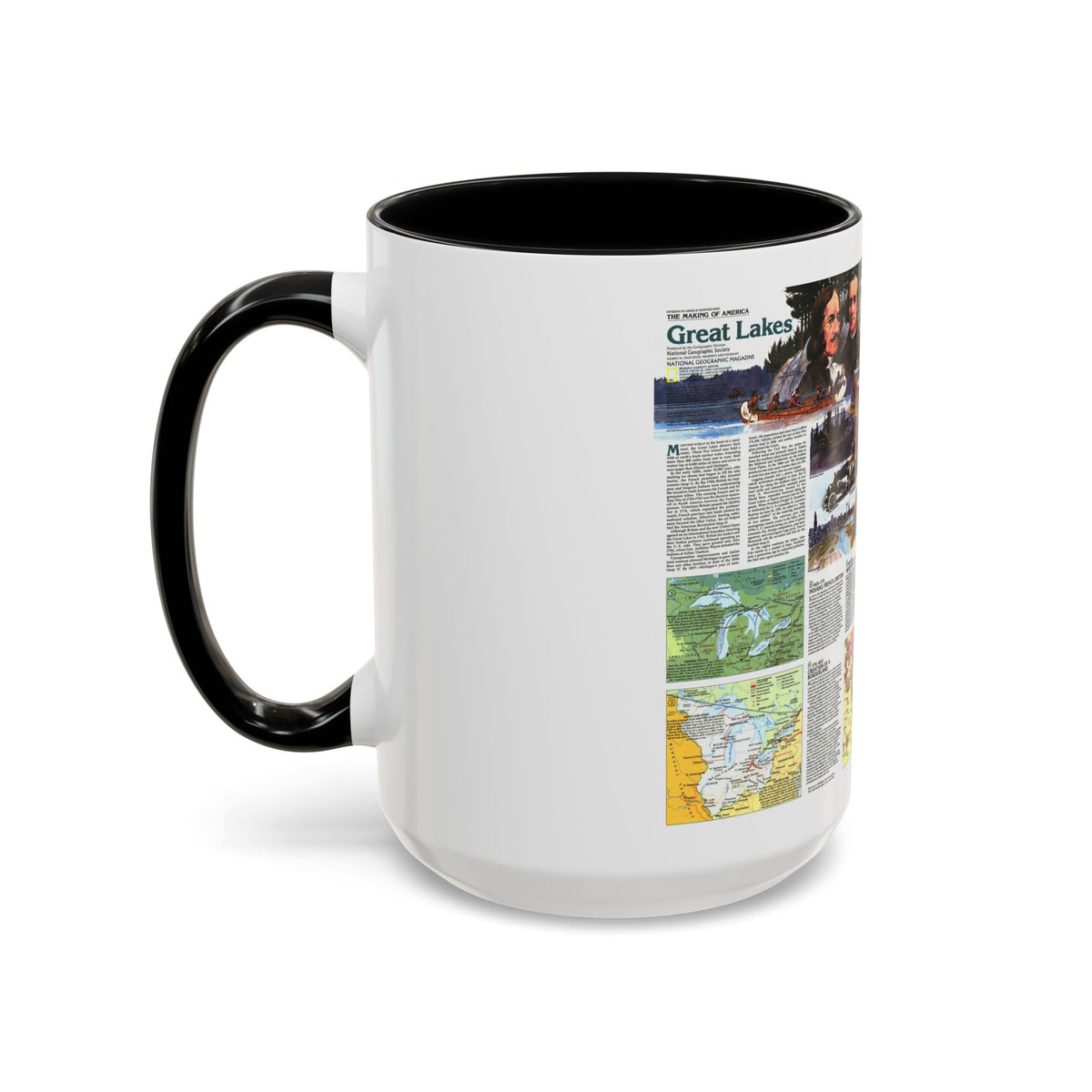 Canada - The Great Lakes 2 (1987) (Map) Accent Coffee Mug