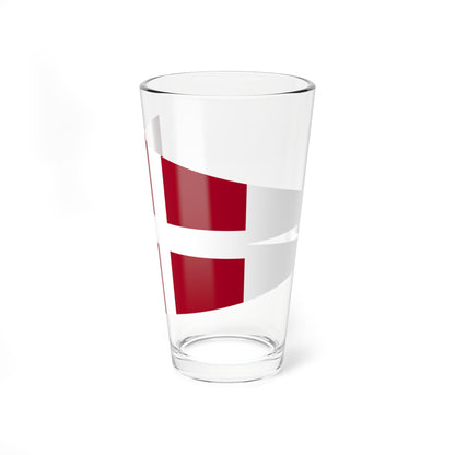 Naval Rank Flag of Denmark - Chief of Squadron (Denmark) Pint Glass 16oz
