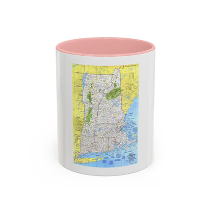 USA - Western New England 1 (1975) (Map) Accent Coffee Mug