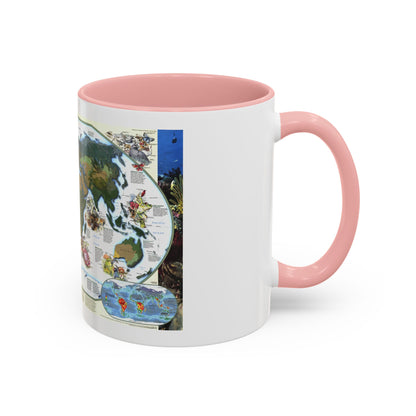World Map - Diversity of Life (1999) (Map) Accent Coffee Mug