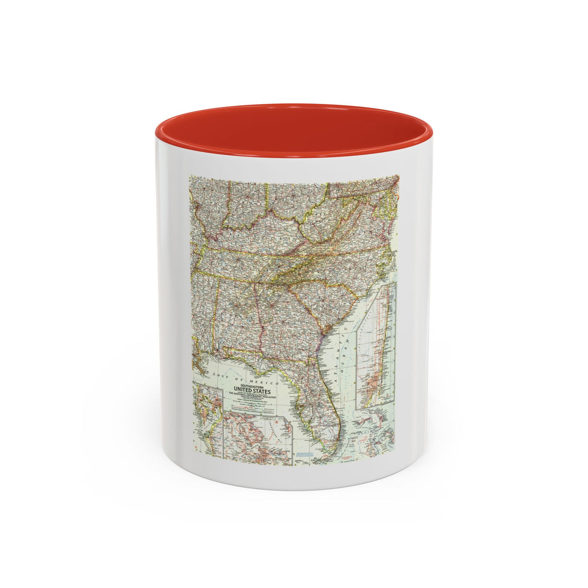 USA - Southeastern (1958) (Map) Accent Coffee Mug