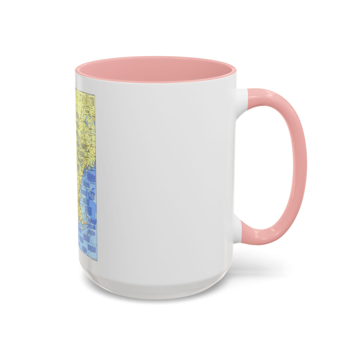 USA - New England 1 (1987) (Map) Accent Coffee Mug