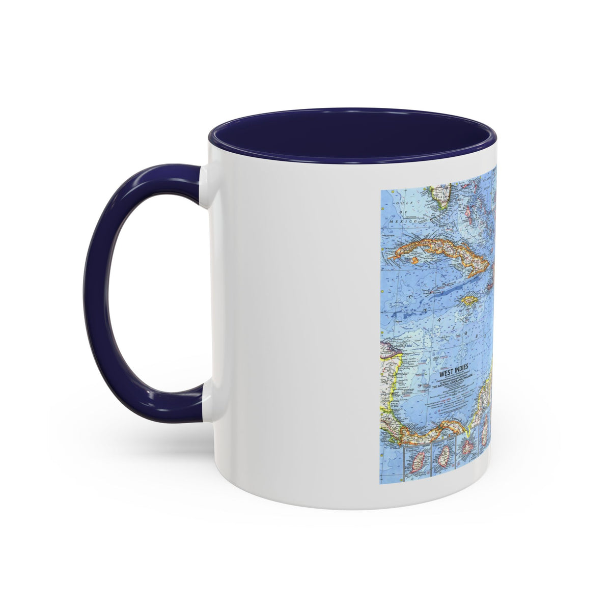 West Indies (1962) (Map) Accent Coffee Mug