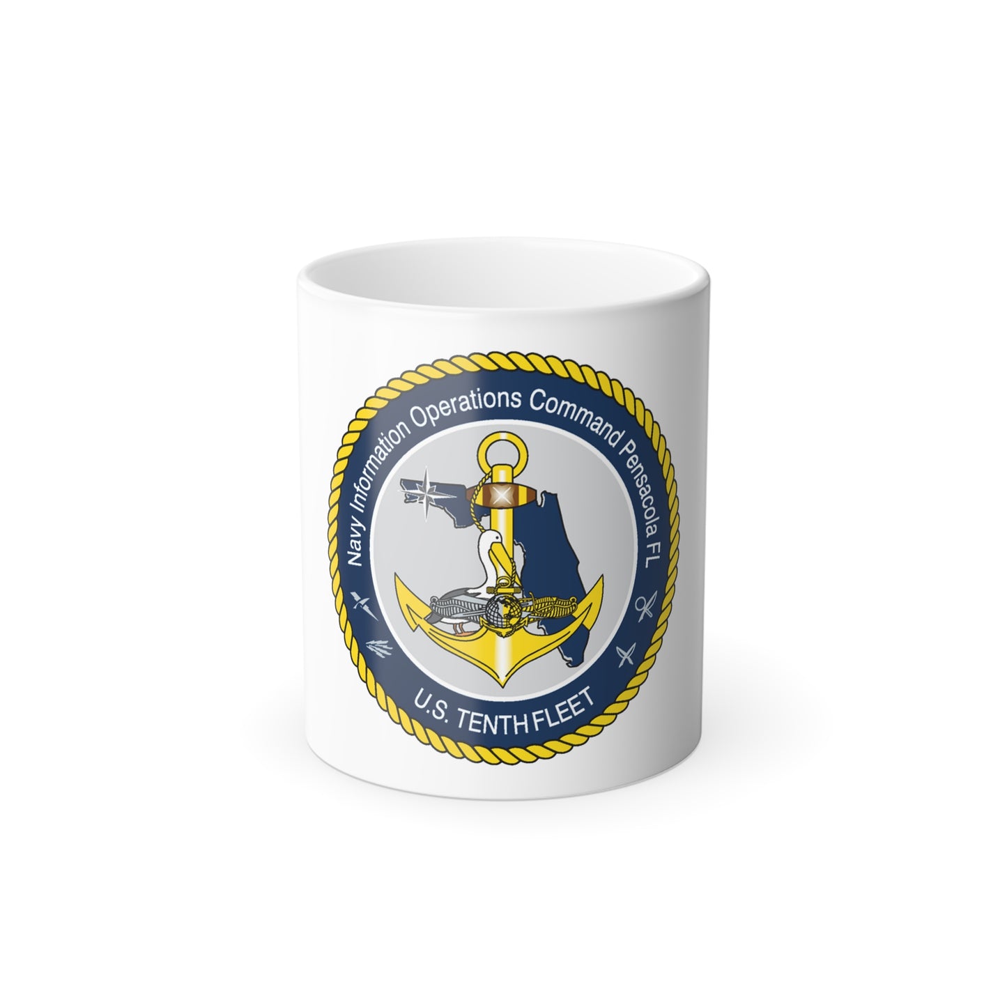 Navy Information Operations Command Pensacola FL US Tenth Fleet (U.S. Navy) Color Changing Mug 11oz