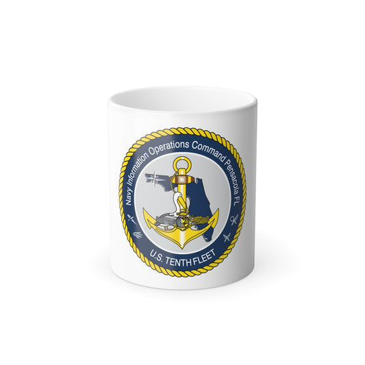 Navy Information Operations Command Pensacola FL US Tenth Fleet (U.S. Navy) Color Changing Mug 11oz