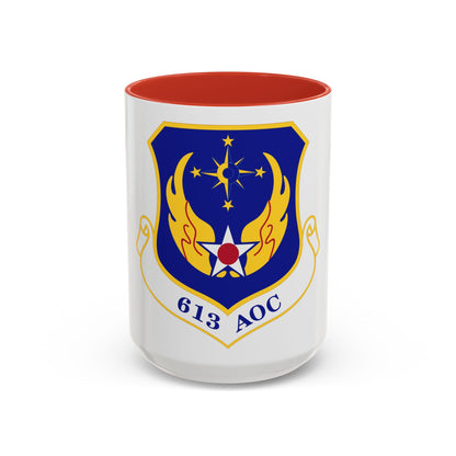 613 Air Operations Center PACAF (U.S. Air Force) Accent Coffee Mug