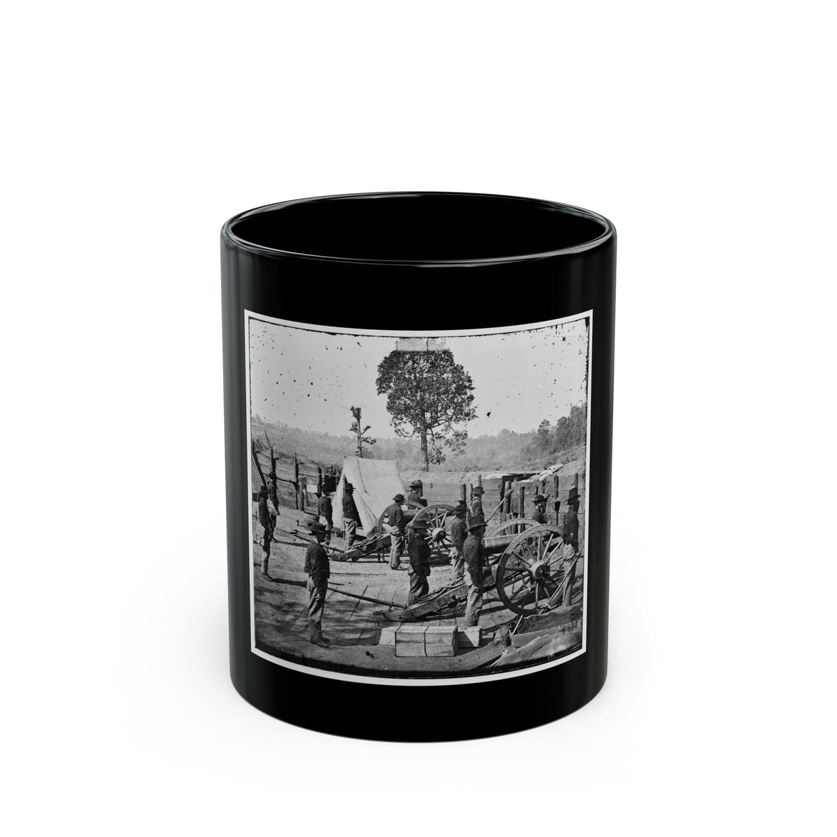 Atlanta, Georgia. Sherman's Men In Confederate Fort-2 (U.S. Civil War) Black Coffee Mug