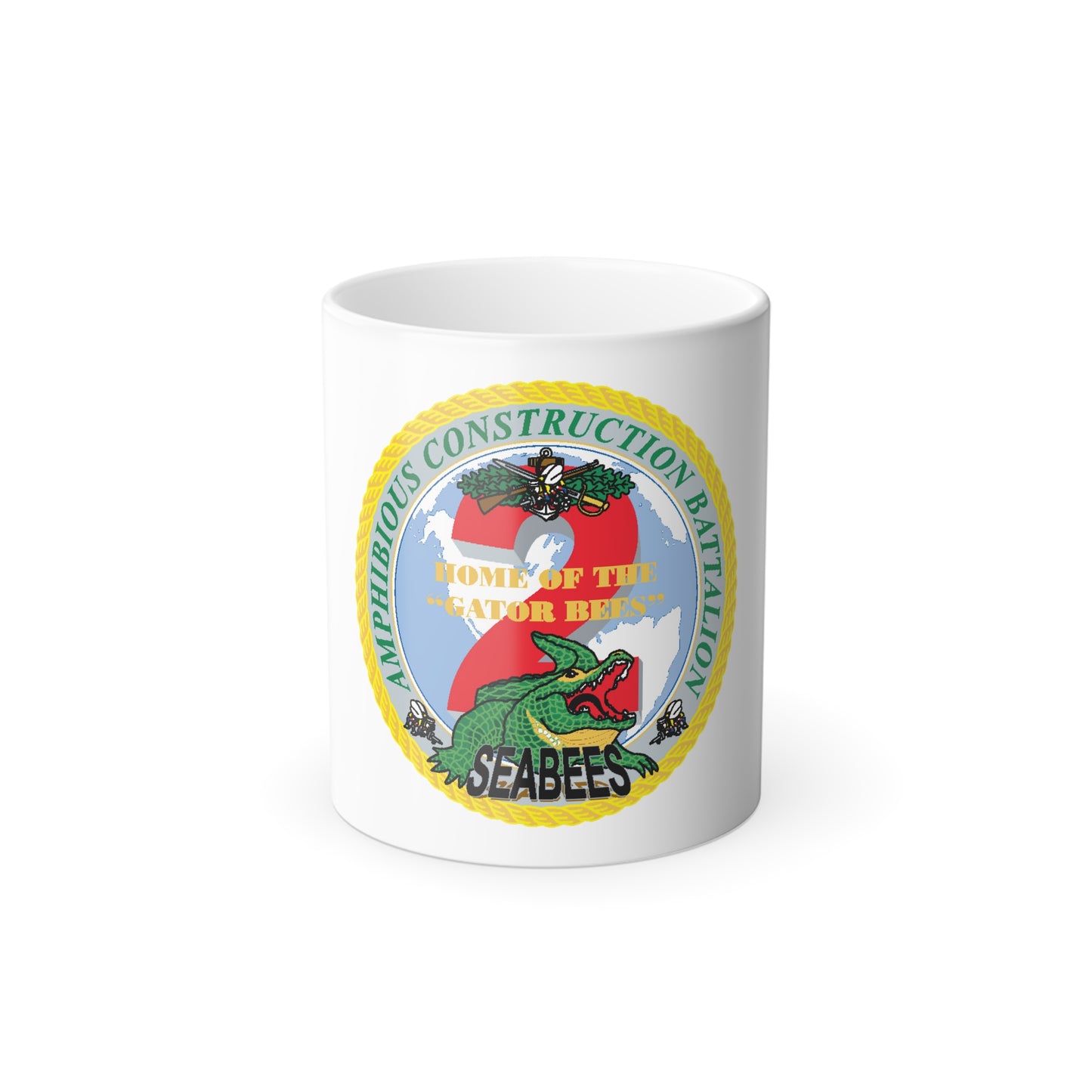 Amphibious Construction Bn 2 SeaBees (U.S. Navy) Color Changing Mug 11oz