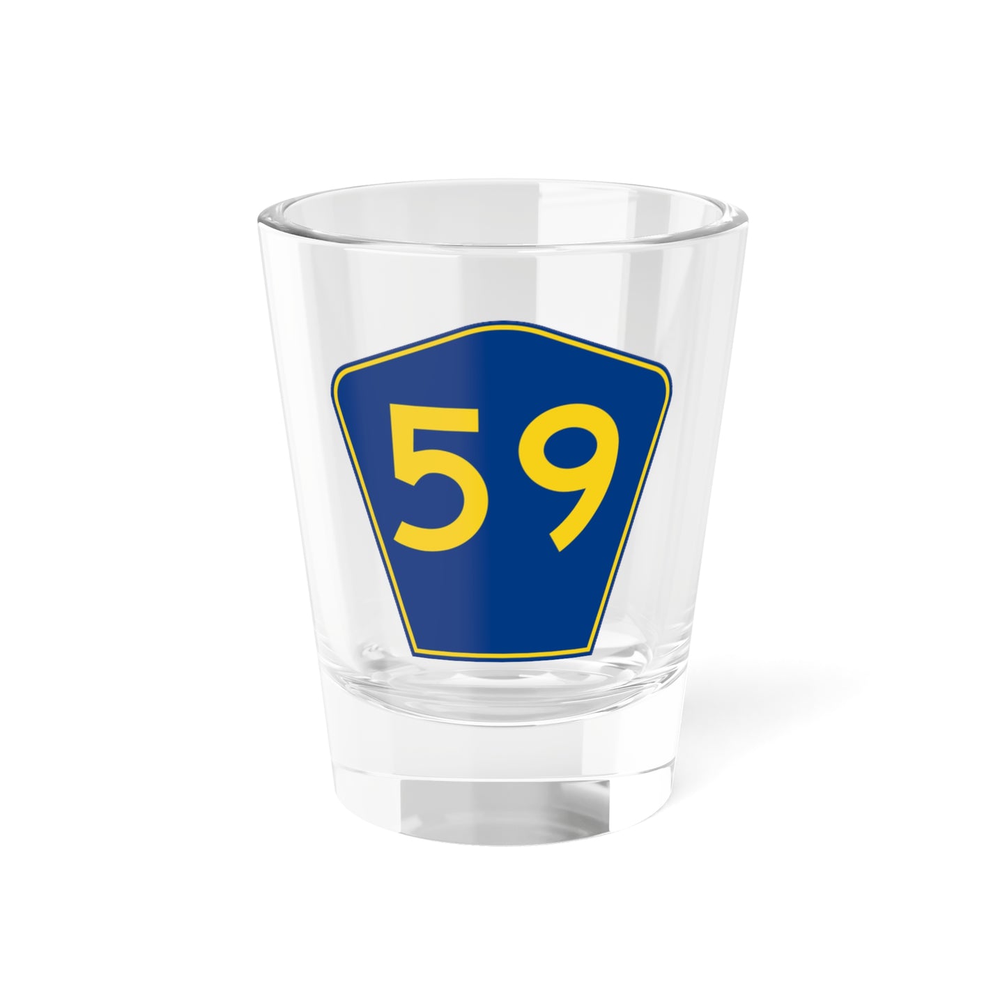 PR secondary 59 (Puerto Rico) (Road Sign) Shot Glass 1.5oz