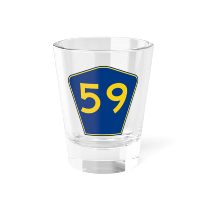 PR secondary 59 (Puerto Rico) (Road Sign) Shot Glass 1.5oz