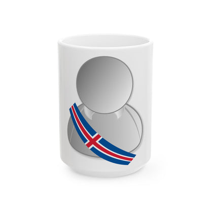 Iceland politic personality icon (Iceland) White Coffee Mug