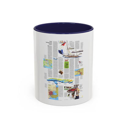 USA - Wisconsin, Michigan ,Great Lakes 2 (1973) (Map) Accent Coffee Mug