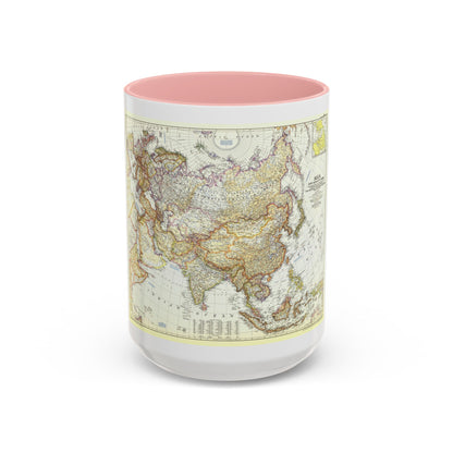 Asia and Adjacent Areas (1951) (Map) Accent Coffee Mug