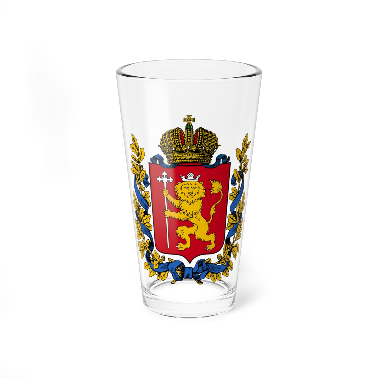Coat of Arms of Vladimir gubernia 1856 (Russia) (Coat of Arms) Pint Glass 16oz