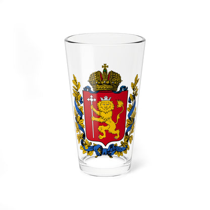 Coat of Arms of Vladimir gubernia 1856 (Russia) (Coat of Arms) Pint Glass 16oz
