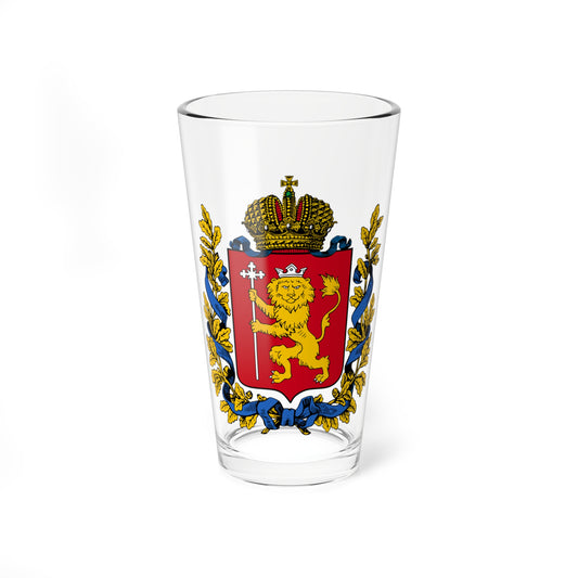 Coat of Arms of Vladimir gubernia 1856 (Russia) (Coat of Arms) Pint Glass 16oz