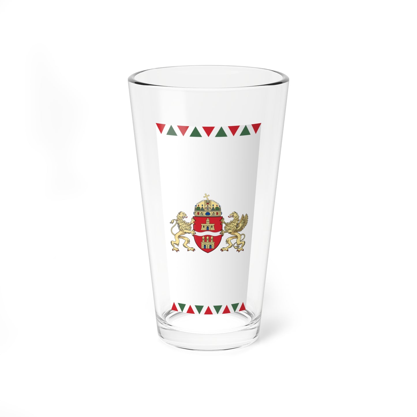 Flag of Budapest vertical (Hungary) Pint Glass 16oz