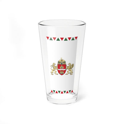 Flag of Budapest vertical (Hungary) Pint Glass 16oz