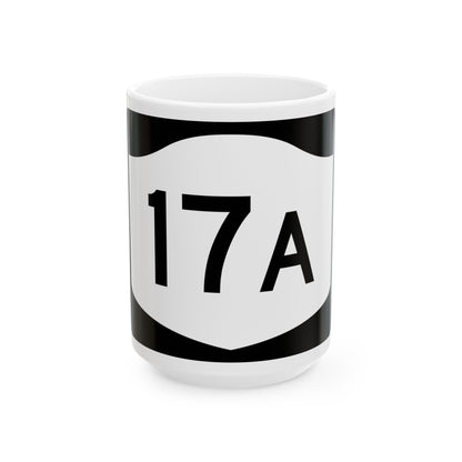 NY-17A (New York) (Road Sign) White Coffee Mug