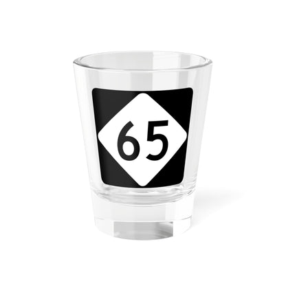 NC 65 (North Carolina) (Road Sign) Shot Glass 1.5oz