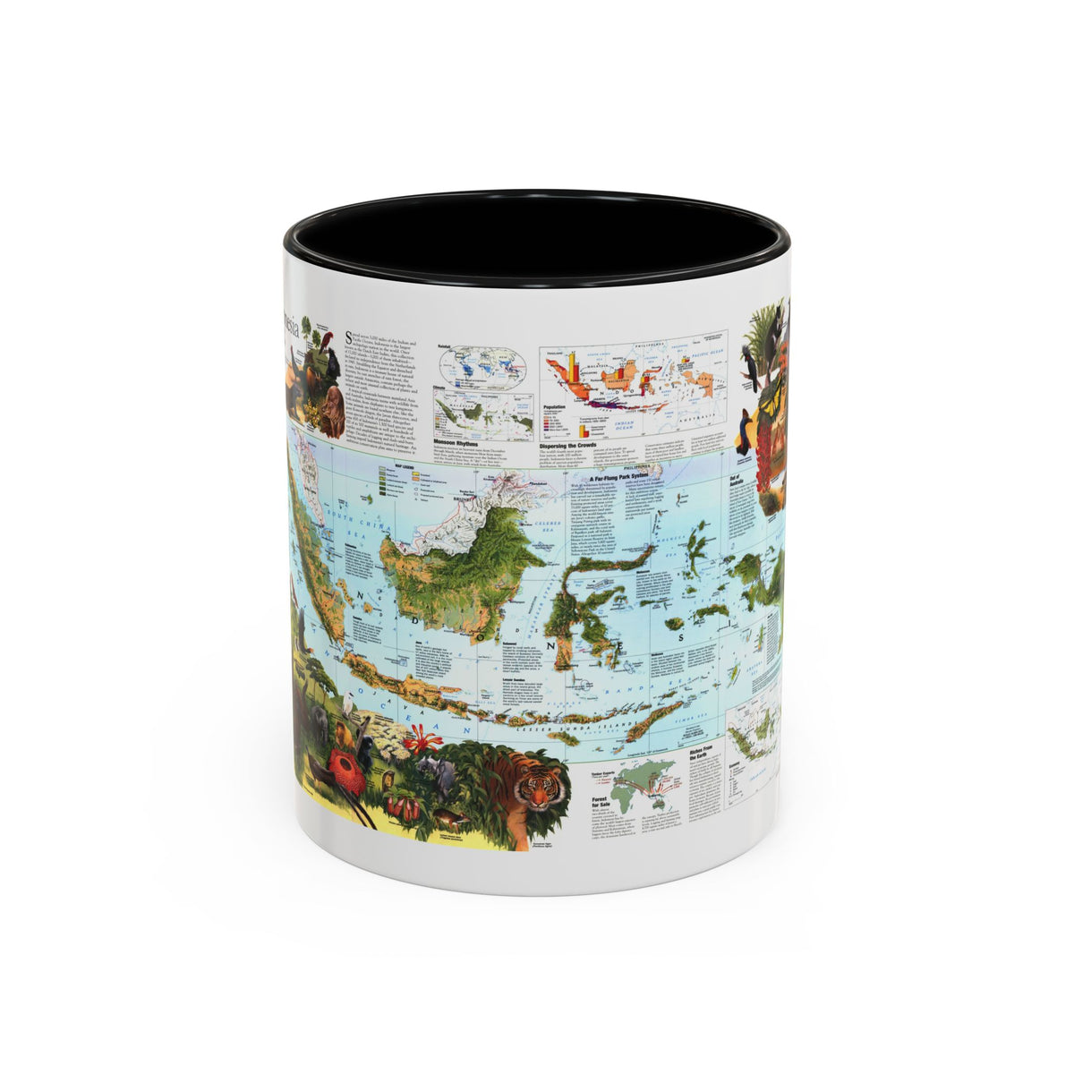 Indonesia 2 (1996) (Map) Accent Coffee Mug