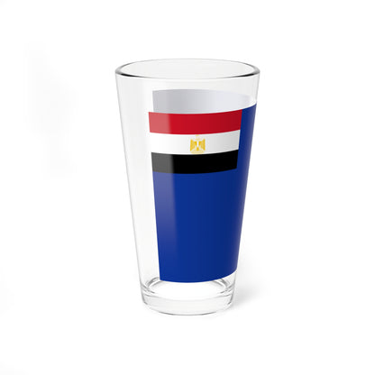 Flag of the Egyptian Navy Coat of arms variant (Egypt) Pint Glass 16oz
