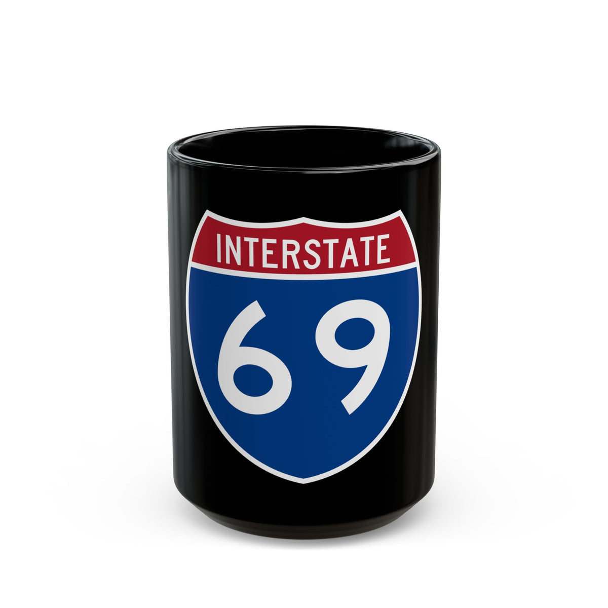 Interstate 69 (U.S. Highways) Black Coffee Mug