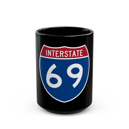 Interstate 69 (U.S. Highways) Black Coffee Mug