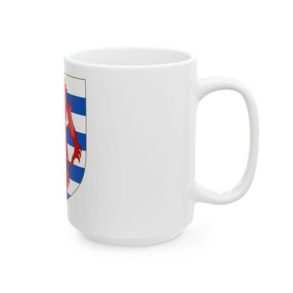 Coat of Arms of the House of Lusignan (Kings of Cyprus) - White Coffee Mug