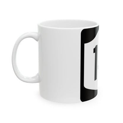 NY-14 (New York) (Road Sign) White Coffee Mug