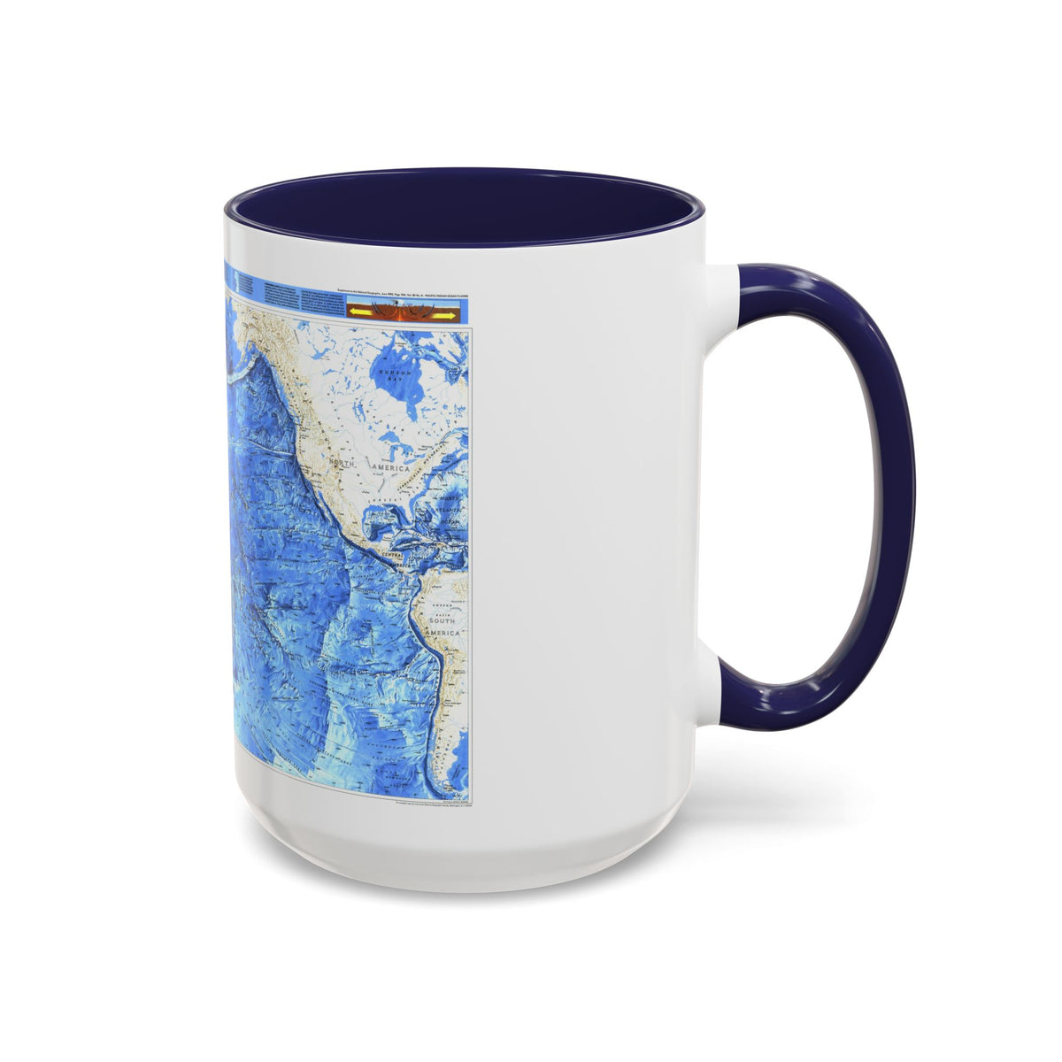 Pacific Ocean (1992) (Map) Accent Coffee Mug