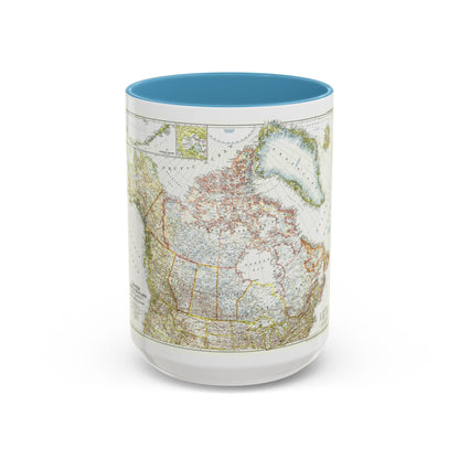 North America - Canada, Alaska, Greenland (1947) (Map) Accent Coffee Mug