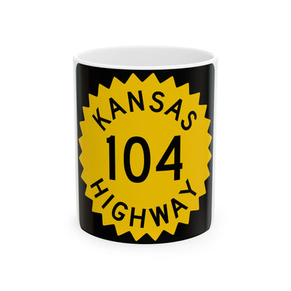 K-104 1948 (Kansas) (Road Sign) White Coffee Mug