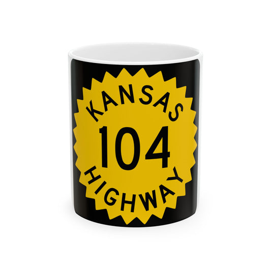 K-104 1948 (Kansas) (Road Sign) White Coffee Mug