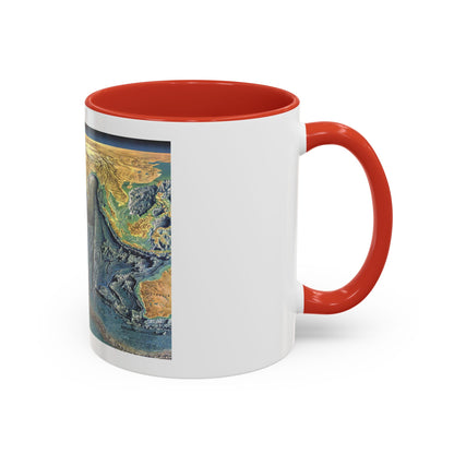 Indian Ocean Floor (1967) (Map) Accent Coffee Mug